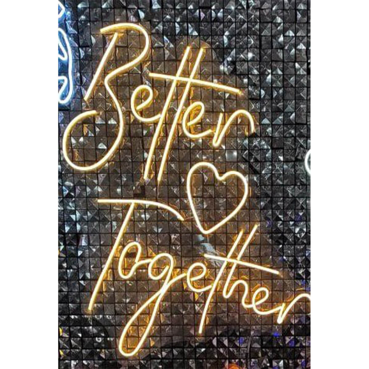 تابلو نئون Better Together مدل قلبی