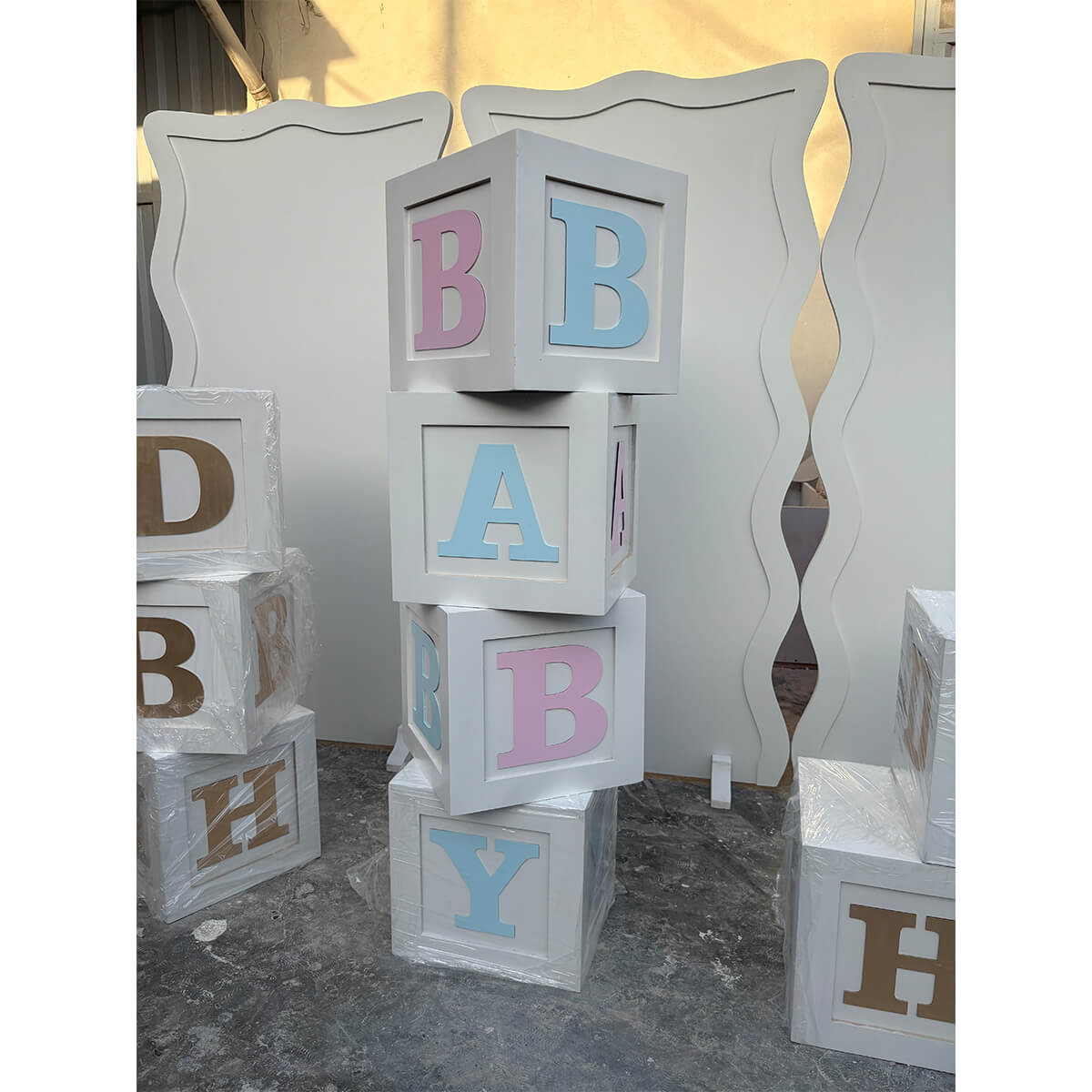 باکس مکعبی چوبی BABY